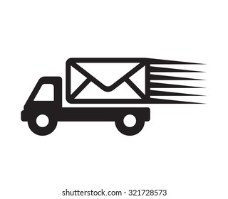 Fast delivery truck vector illustration