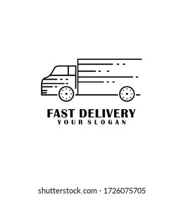 logotipo vectorial de servicios de transporte rápido