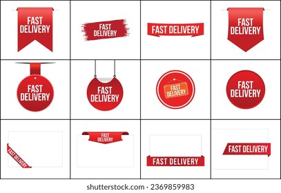 entrega rápida Diseño de la cinta de la bandera del vector