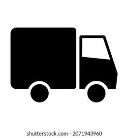 Fast delivery vector icon in black color isolated on white background