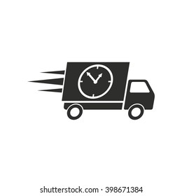 Fast delivery   vector icon. Black  illustration isolated on white  background for graphic and web design.
