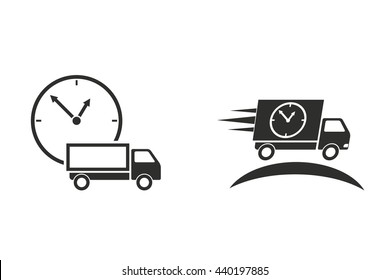 Fast delivery vector icon. Illustration isolated on white background for graphic and web design.