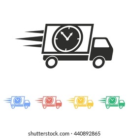 Fast delivery vector icon. Illustration isolated on white background for graphic and web design.