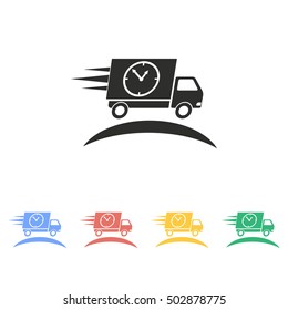 Fast delivery vector icon. Illustration isolated on white background for graphic and web design.