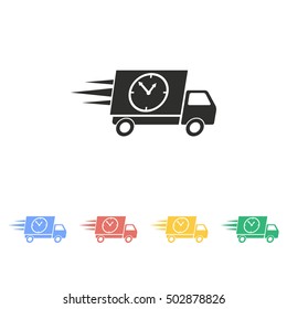Fast delivery vector icon. Illustration isolated on white background for graphic and web design.