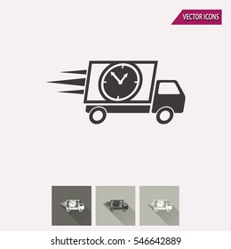 Fast delivery vector icon. Illustration isolated for graphic and web design.