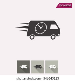 Fast delivery vector icon. Illustration isolated for graphic and web design.