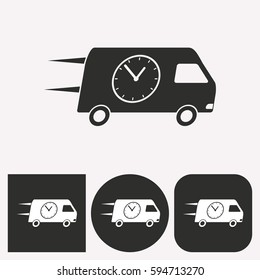 Fast delivery vector icon. Illustration isolated for graphic and web design.