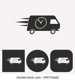 Fast delivery vector icon. Illustration isolated for graphic and web design.