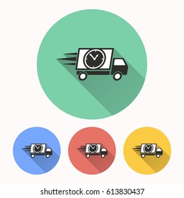 Fast delivery vector icon. Illustration isolated for graphic and web design.