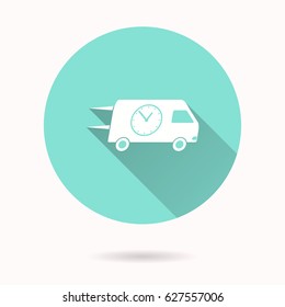 Fast delivery vector icon. Illustration isolated for graphic and web design.