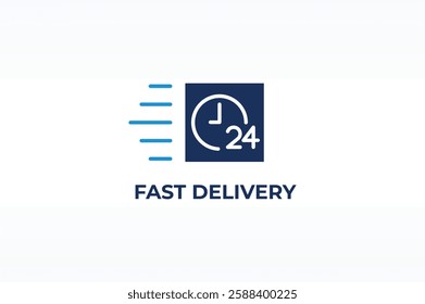 FAST DELIVERY vector, icon or logo sign isolated symbol illustration