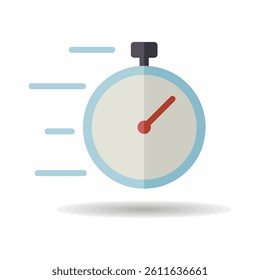 Fast delivery vector icon. Stopwatch with speed. Delivery sign. Graph symbol for cooking web site and apps design, logo, app, UI