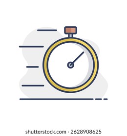 Fast delivery vector icon. Stopwatch with speed. Delivery sign. Graph symbol for cooking web site and apps design, logo, app, UI