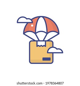 Fast Delivery vector icon style illustration. EPS 10 File