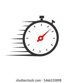 Fast delivery vector icon with timer