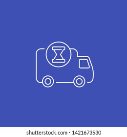 fast delivery vector line icon