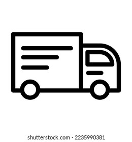 Fast Delivery Vector Line Icon Design