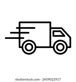 Fast Delivery Vector Line Icon Design