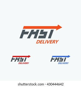 Fast Delivery Vector Logo. Three Color Choices.