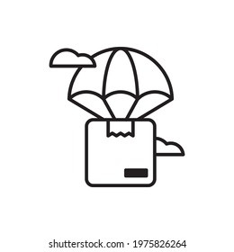 Fast Delivery vector outline icon style illustration. EPS 10 File