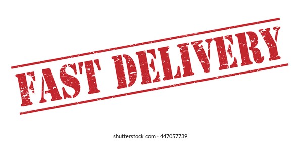 fast delivery vector stamp on white background