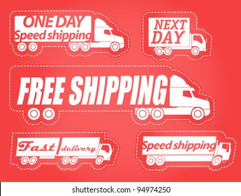 Fast delivery vector stickers collection