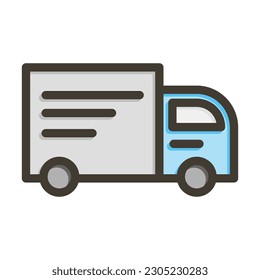Fast Delivery Vector Thick Line Filled Colors Icon Design