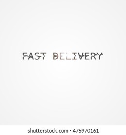 Fast Delivery words vector illustration