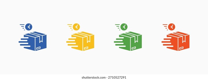 Fast Delivery-Icon Multiple Color Style Collection Element For Design