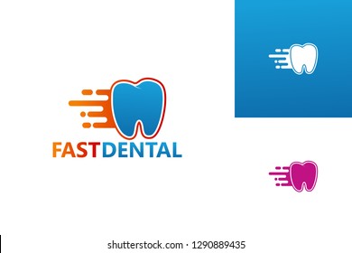 Fast Dental Logo Template Design Vector, Emblem, Design Concept, Creative Symbol, Icon