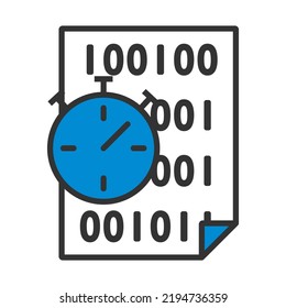 Fast Development Icon. Editable Bold Outline With Color Fill Design. Vector Illustration.