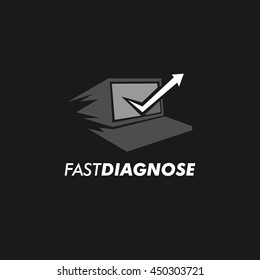 Fast Diagnose Logo Design Template. Vector Illustration
