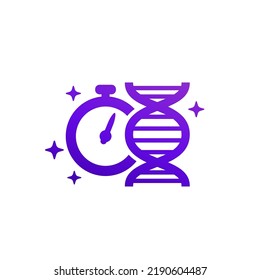 fast dna test icon, genetic testing vector