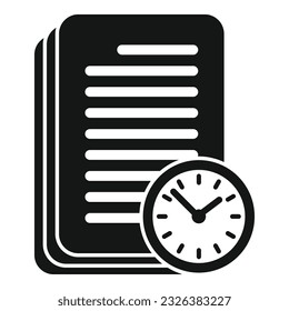 Icono de documentos rápidos vector simple. Trabajo rápido. Trabajo de Office