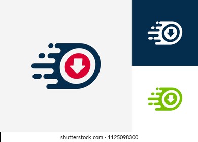 Fast Download Logo Template Design Vector, Emblem, Design Concept, Creative Symbol, Icon