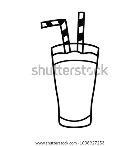 fast drink line simle icon