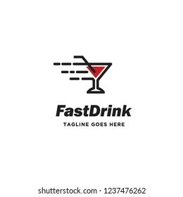 fast drink logo icon vector