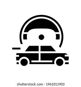 fast driving mens leisure glyph icon vector. fast driving mens leisure sign. isolated contour symbol black illustration