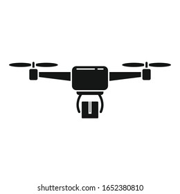 Fast drone delivery icon. Simple illustration of fast drone delivery vector icon for web design isolated on white background