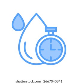 Ícone de secagem rápida azul Ilustração de vetor