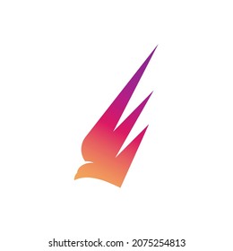 Fast eagle express fly abstract logo icon vector image