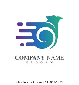 fast eagle logo template, eagle logo with motion shape