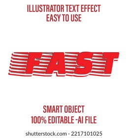 Fast Editable Text Effect Concept | Editable Text Style Effect - Fast Style Theme | Fast Effect, Editable Text Effect in Modern Trend Style | Fast Font Text