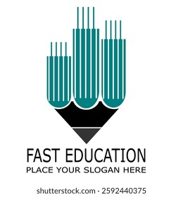 fast education company logo vector