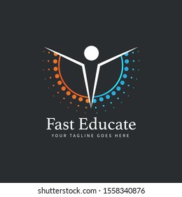 fast education logo design, icon design template elements