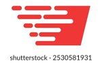 Fast effect icon with fast speed effect. Vector illustration designed for modern abstract with symbols of speed, rush, progress, energy. Fast effect movement symbol on a white background.