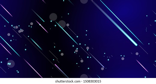 Fast Effect. Motion Neon. Flow Light Movement. Seamless Pattern. Element Futuristic Design. Abstract Glowing Trail Lines, Sticks. Concept Minimal. Modern Dynamic. Techno Vector illustration.