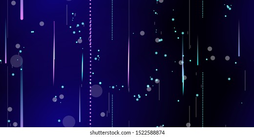 Fast Effect. Motion Neon. Flow Light Movement. Seamless Pattern. Element Futuristic Design. Abstract Glowing Trail Lines, Sticks. Concept Minimal. Modern Dynamic 3D Static. Techno Vector illustration.