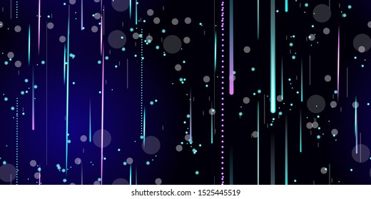 Fast Effect. Motion Neon. Flow Light Movement. Seamless Pattern. Element Futuristic Design. Abstract Glowing Trail Lines, Sticks. Concept Minimal. Modern Dynamic 3D Static. Techno Vector illustration.